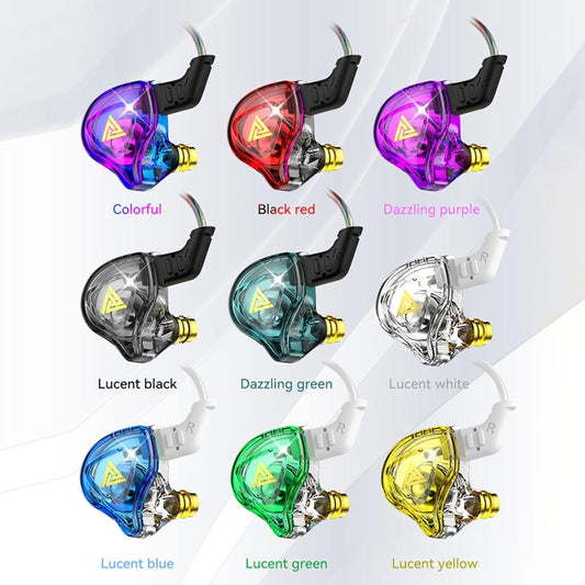 QKZ DMX Sports In-ear HIFI 3.5mm Wired Control Earphone with Mic(Transparent Yellow) by QKZ