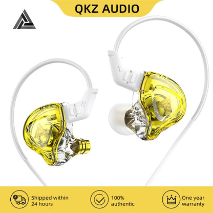 QKZ DMX Sports In-ear HIFI 3.5mm Wired Control Earphone with Mic(Transparent Black) - In Ear Wired Earphone by QKZ | Online Shopping UK | buy2fix