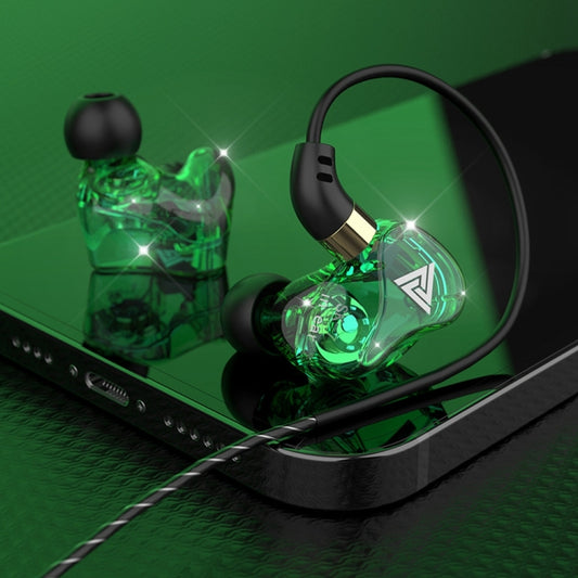 QKZ SK7 3.5mm Sports In-ear Copper Driver Wired HIFI Stereo Earphone with Mic(Green) by QKZ