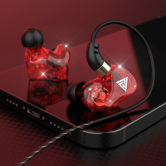 QKZ SK7 3.5mm Sports In-ear Copper Driver Wired HIFI Stereo Earphone with Mic(Red) by QKZ