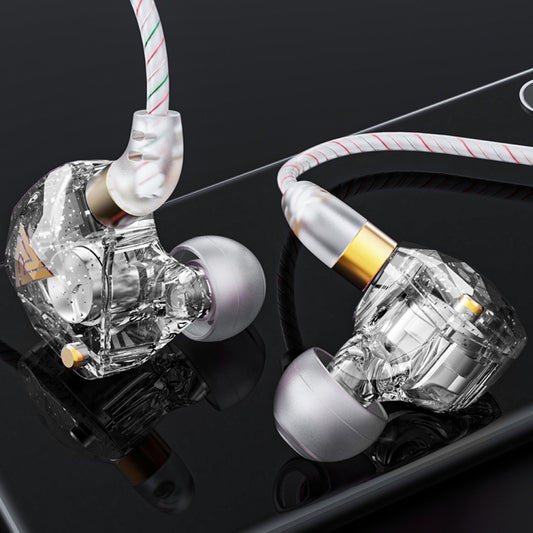 QKZ SK8 3.5mm Sports In-ear Dynamic HIFI Monitor Earphone with Mic(White) by QKZ