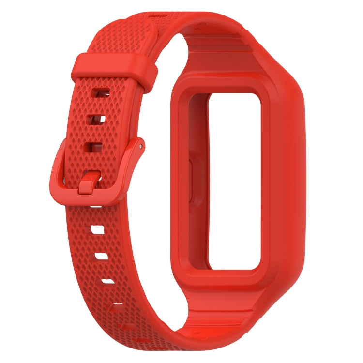 For Huawei Band 10 / 9 / 8 / 7 / 6 Universal Integrated Silicone Watch Band(Red) by buy2fix