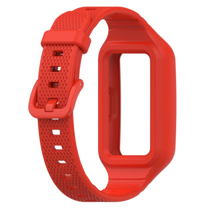 For Huawei Band 10 / 9 / 8 / 7 / 6 Universal Integrated Silicone Watch Band(Red) by buy2fix