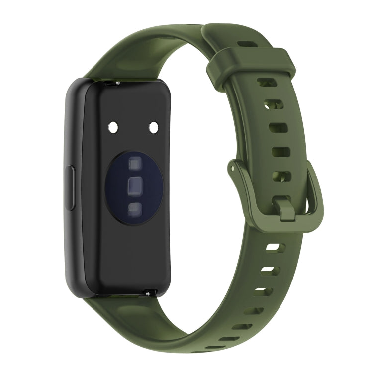 For Huawei Band 7 Silicone Watch Band(Army Green) by buy2fix