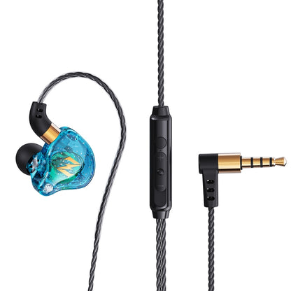 QKZ ZEN In-ear Subwoofer Wire-controlled Music Running Sports Earphone with Mic(Blue) - In Ear Wired Earphone by QKZ | Online Shopping UK | buy2fix