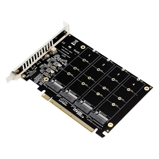 PH44 NVME 4 Disk Array Card PCI-E Signal Split Array Card by buy2fix