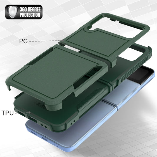For Samsung Galaxy Z Flip4 PC + TPU Phone Case(Dark Green) by buy2fix