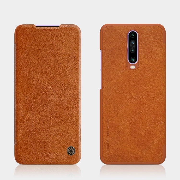 For Xiaomi Redmi K30/K30 5G NILLKIN QIN Series Crazy Horse Texture Horizontal Flip Leather Case with Card Slot(Brown) - Xiaomi Cases by NILLKIN | Online Shopping UK | buy2fix