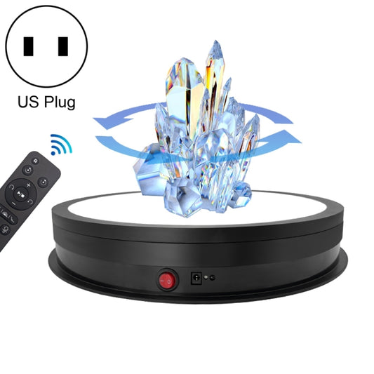 42cm LED Light Electric Rotating Display Stand Turntable, Power Plug:US Plug(Black) - Camera Accessories by buy2fix | Online Shopping UK | buy2fix