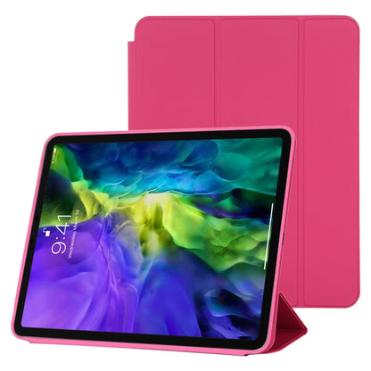 For iPad Pro 11 2022 / 2021 / 2020 3-fold Horizontal Flip Smart Leather Tablet Case with Sleep / Wake-up Function & Holder(Rose Red) - iPad Pro 11 (2022/2021) Cases by buy2fix | Online Shopping UK | buy2fix