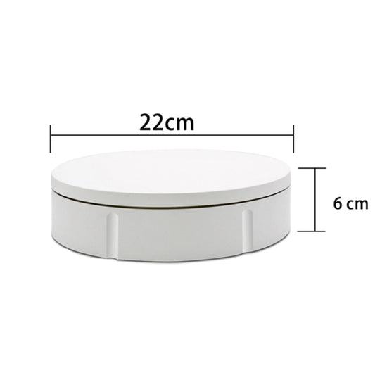22cm Charging Rotating Display Stand Video Shooting Turntable, Load: 50kg, Power Plug:UK Plug(White) by buy2fix