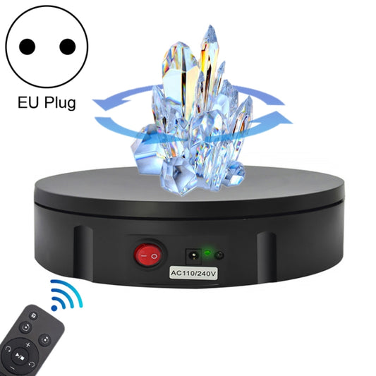 30cm Charging Rotating Display Stand Video Shooting Turntable, Load: 100kg, Power Plug:EU Plug(Black) - Camera Accessories by buy2fix | Online Shopping UK | buy2fix