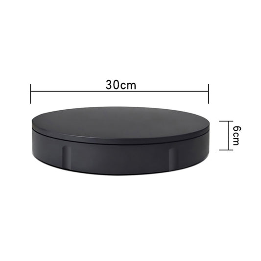 30cm Charging Rotating Display Stand Video Shooting Turntable, Load: 50kg, Power Plug:AU Plug(Black) by buy2fix