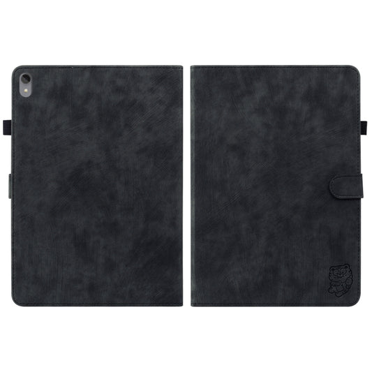For Lenovo Tab P11/Pad Plus 2011 Tiger Pattern PU Tablet Case(Black) by buy2fix