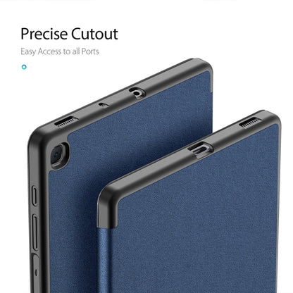 For Galaxy Tab S6 Lite 10.4 inch DUX DUCIS Domo Series Horizontal Flip Magnetic PU Leather Case with Three-folding Holder & Pen Slot(Blue) - Samsung Accessories by DUX DUCIS | Online Shopping UK | buy2fix