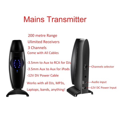 EM60 200m Power Amplifier Audio Transmitter Universal for Computer Mobile Phone Tablet, US Plug - Consumer Electronics by buy2fix | Online Shopping UK | buy2fix