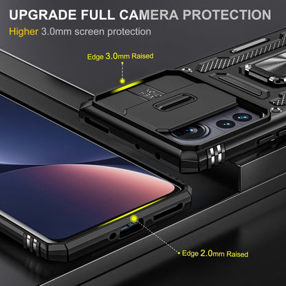 For Xiaomi 12 Pro Armor PC + TPU Camera Shield Phone Case(Black) by buy2fix