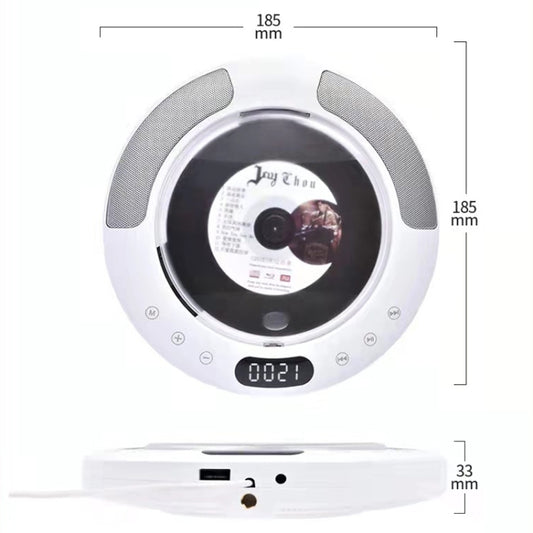 Kecag KC-607 Wall Mounted Bluetooth Compact Disc Album CD Player(White) by Kecag