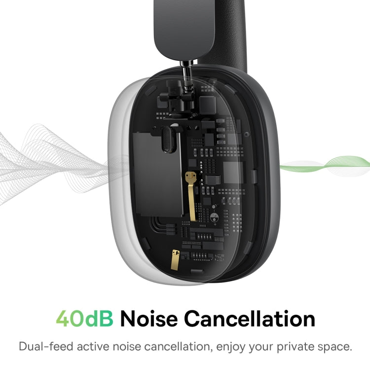 Baseus Bowie Series H1 Noise Cancelling Bluetooth Headphones(Grey) - Apple Accessories by Baseus | Online Shopping UK | buy2fix
