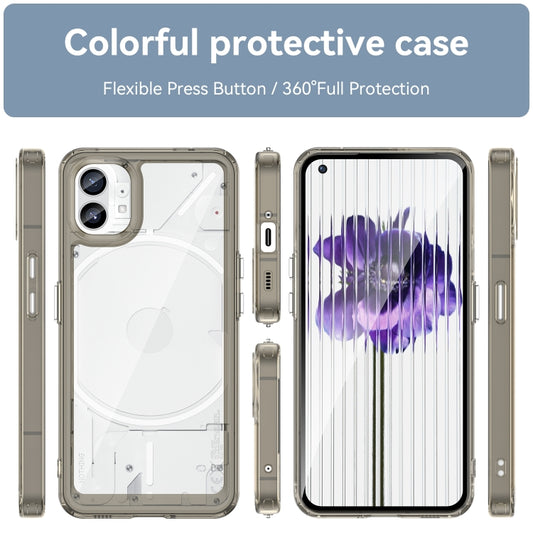 For Nothing Phone 1 Colorful Series Acrylic + TPU Phone Case(Transparent Black) by buy2fix