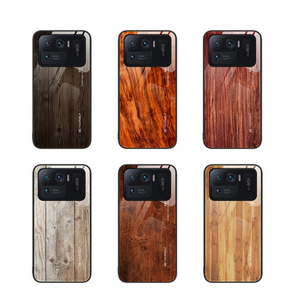 For Xiaomi Mi 11 Ultra Wood Grain Glass Protective Case(Black) by buy2fix
