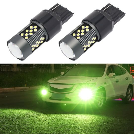 1 paire de phares antibrouillard LED continus pour voiture, 7443, 12V, 7W (lumière calcaire)
