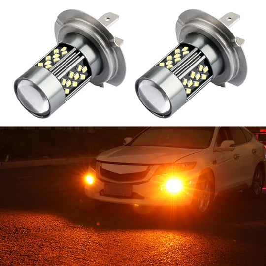 1 Paar H7 12V 7W kontinuierliches Auto LED Nebelscheinwerfer (orangefarbenes Licht)