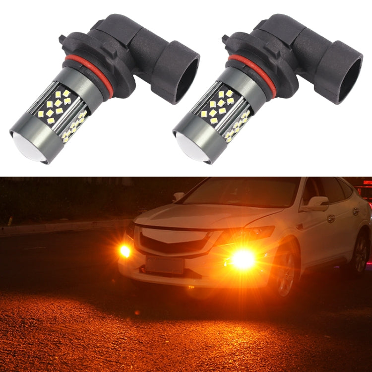 1 Pair 9006 12V 7W Strobe Car LED Fog Light(Orange Light) - In Car by buy2fix | Online Shopping UK | buy2fix