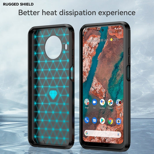 For Nokia X10 / X20 Brushed Texture Carbon Fiber TPU Phone Case(Black) by buy2fix
