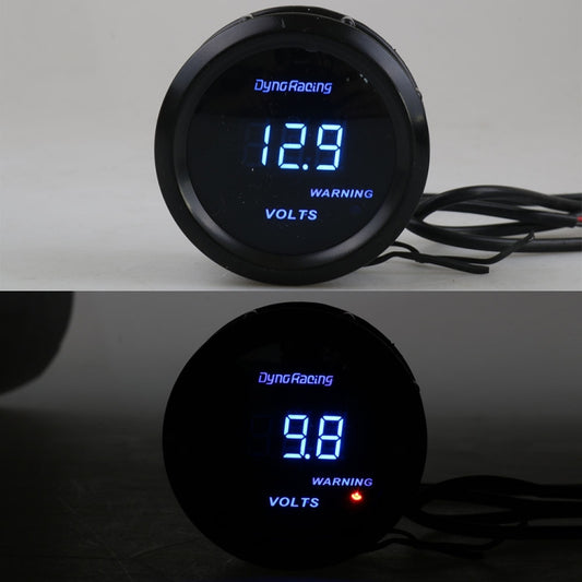 Car Modified 12V Universal 52mm Blue Light Digital Display Meter, Style:Voltmeter by buy2fix