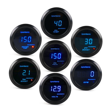 Car Modified 12V Universal 52mm Blue Light Digital Display Meter, Style:Water Temperature Gauge - In Car by buy2fix | Online Shopping UK | buy2fix