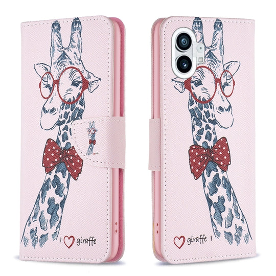 For Nothing Phone 1 Colored Drawing Pattern Leather Phone Case(Deer)