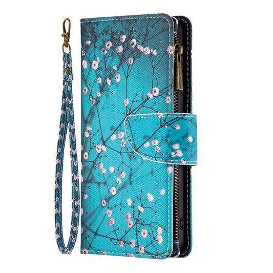 For Nothing Phone 1 Colored Drawing Pattern Zipper Leather Phone Case(Plum Blossom) by buy2fix