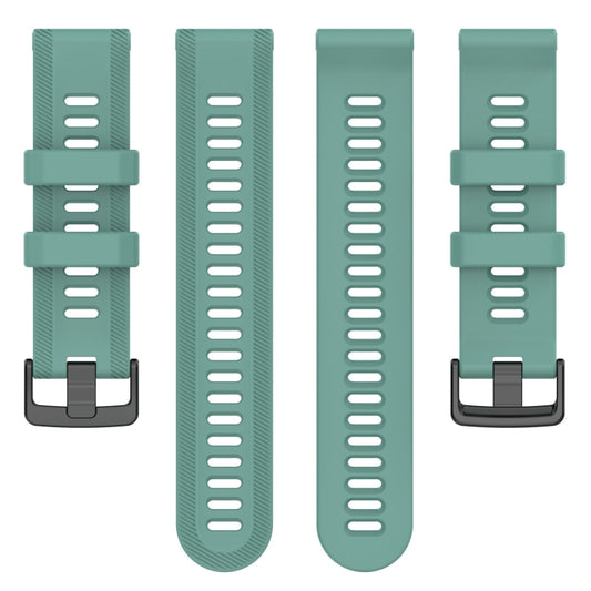 For Garmin Forerunner 955 22mm Silicone Twill Watch Band(Pine Green) by buy2fix