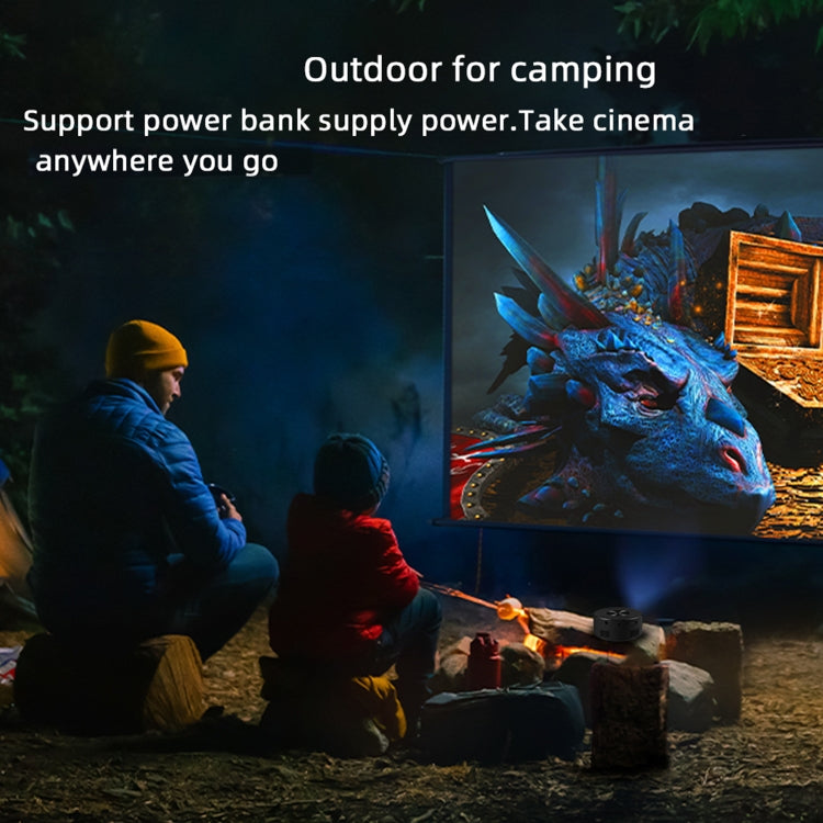 T200 1500LM 1920x1080P LED Mini Projector, UK Plug(Black) - Consumer Electronics by buy2fix | Online Shopping UK | buy2fix