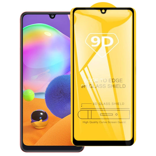 Pour Samsung Galaxy A31 9D Film de verre trempé plein écran pleine colle