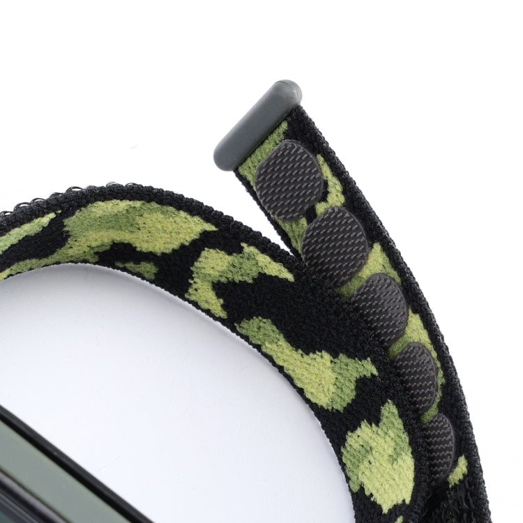 For Xiaomi Mi Band 5/6/7 Nylon Loop Integrated Camo Woven Strap(Black Camouflage) by buy2fix