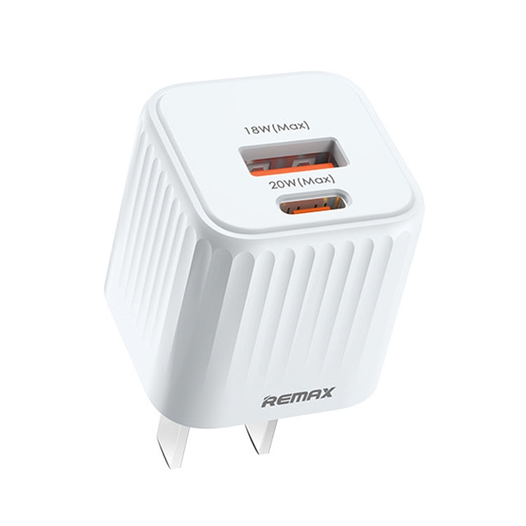 REMAX RP-U2 20W Micro USB+USB-C / Type-C Mini Dual Port Fast Charger(White) - Apple Accessories by REMAX | Online Shopping UK | buy2fix