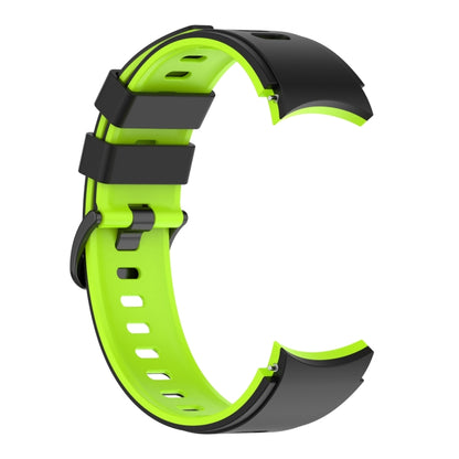 For Samsung Galaxy Watch5 Pro 45mm/5 44mm/5 40mm Two-color Silicone Strap Watch Band(Black Lime Green) by buy2fix