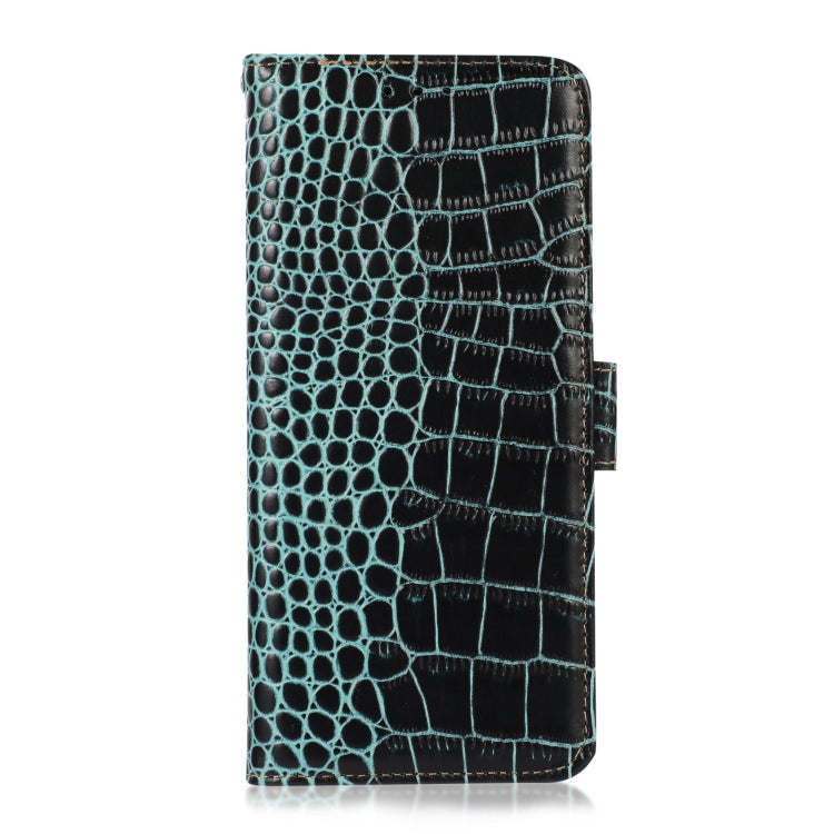 For Huawei Nova Y90/Enjoy 50 Pro Crocodile Top Layer Cowhide Leather Phone Case(Green) - Huawei Cases by buy2fix | Online Shopping UK | buy2fix