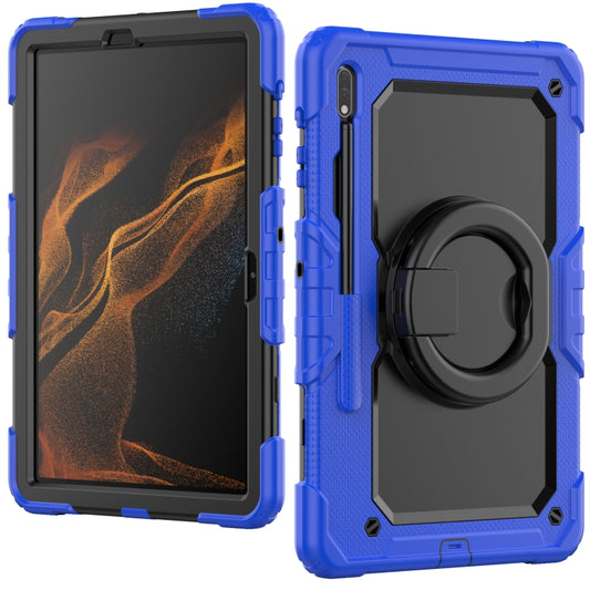 For Samsung Galaxy Tab S8+ / S7+ Bracelet Holder Silicone + PC Tablet Case(Blue) by buy2fix