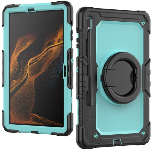 For Samsung Galaxy Tab S8+ / S7+ Bracelet Holder Silicone + PC Tablet Case(Light Blue) by buy2fix