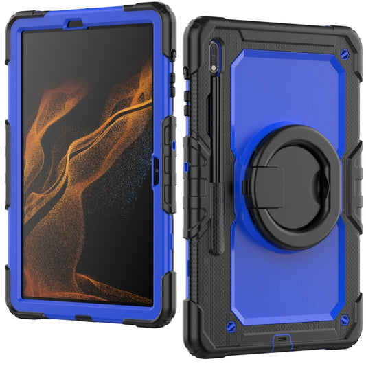 For Samsung Galaxy Tab S8+ / S7+ Bracelet Holder Silicone + PC Tablet Case(Dark Blue) by buy2fix