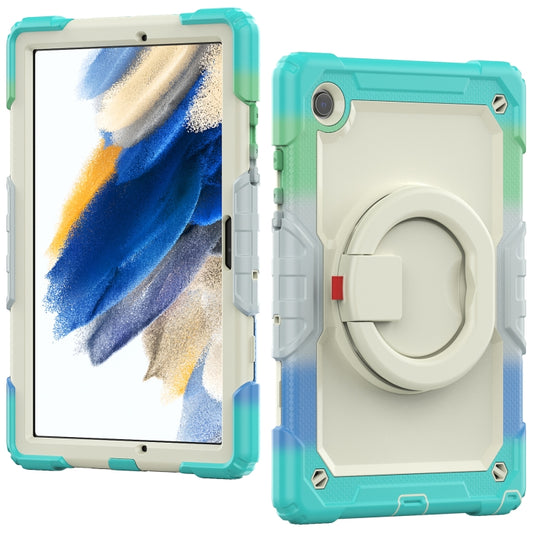 For Samsung Galaxy Galaxy Tab A8 Bracelet Holder Silicone + PC Tablet Case(Colorful Blue) by buy2fix