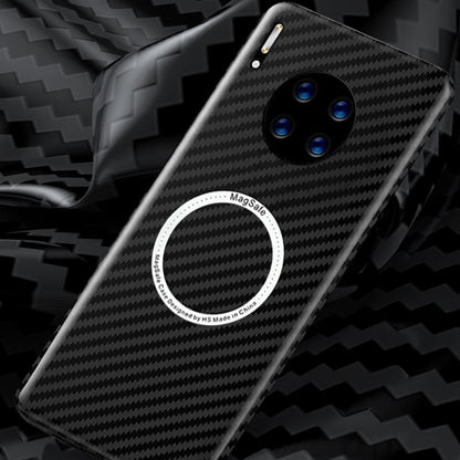 For Huawei Mate 30 Magnetic Magsafe Carbon Fiber Texture Shockproof Phone Case(Green) by buy2fix