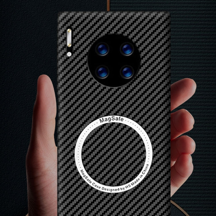 For Huawei Mate 30 Magnetic Magsafe Carbon Fiber Texture Shockproof Phone Case(Green) by buy2fix