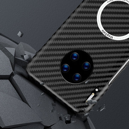 For Huawei Mate 30 Magnetic Magsafe Carbon Fiber Texture Shockproof Phone Case(Green) by buy2fix