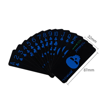 2 PCS Plastic Frosted Waterproof PVC Poker Cards, Size:3.2 x 8.7cm(Blue+Green) - Gambling by buy2fix | Online Shopping UK | buy2fix