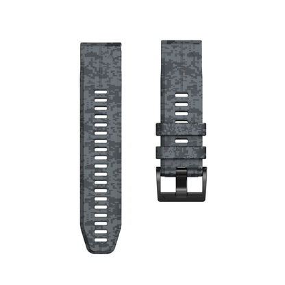 For Garmin Fenix 7X Camouflage Silicone Watch Band(Digital) - Watch Bands by buy2fix | Online Shopping UK | buy2fix