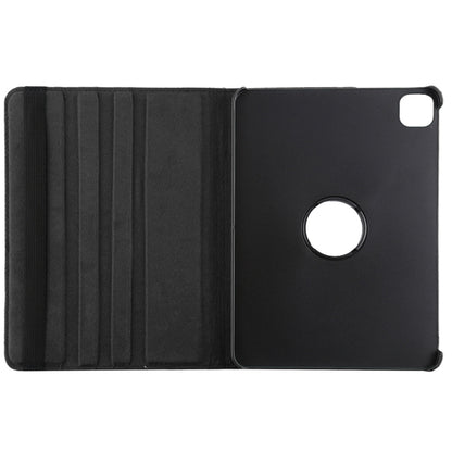 For iPad Air 13 2024 / iPad Pro 12.9 2022 / 2021 / 2020 Litchi Texture Horizontal Flip 360 Degrees Rotation Leather Tablet Case with Holder(Black) by buy2fix